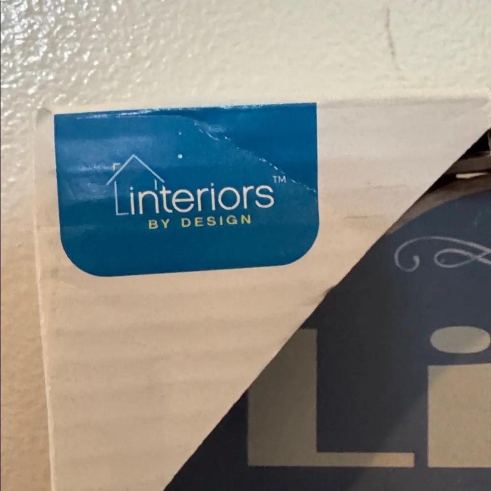 NWT INTERIORS BY DESIGN Live Laugh Love Blue Wall Decor Hook Set